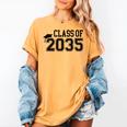 Class Of 2035 First Day Of School Graduation Women's Comfort Colors T-Shirt Mustard
