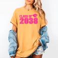 Class Of 2038 Pink Girls Growing Up School Memory Graduation Women's Comfort Colors T-Shirt Mustard