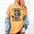 I Like My Coffee ICY & My Books Spicy For Book Lovers Women's Comfort Colors T-Shirt Mustard I Like My Coffee ICY & My Books Spicy For Book Lovers Women's Comfort Colors T-Shirt Mustard