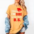 College Graduation T Shirt Senior Finally Done Women's Comfort Colors T-Shirt Mustard