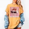 Cool Cat Meme Ew People Anti Social Introvert Cute Cat Women's Comfort Colors T-Shirt Mustard