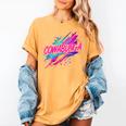 Cowabunga Retro 80s 90s Nostalgia Slang Neon Grunge Art Women's Comfort Colors T-Shirt Mustard