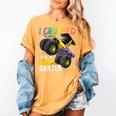 I Crushed Kindergarten Monster Truck Graduation Boys Small Women's Comfort Colors T-Shirt Mustard