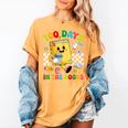 Cute 100 Days In The Books Groovy Boy Girl Teacher Women's Comfort Colors T-Shirt Mustard