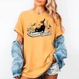 Cute Cat Flower Garden Book Kitty Reading Floral Men Women Girls Kids Women's Comfort Colors T-Shirt Mustard Cute Cat Flower Garden Book Kitty Reading Floral Men Women Girls Kids Women's Comfort Colors T-Shirt Mustard