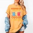 Cute Librarian Library Book Lover Keeper Of Endless Stories Women's Comfort Colors T-Shirt Mustard