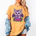Cute Pastel Goth Bat Reading Book Women's Comfort Colors T-Shirt Mustard Cute Pastel Goth Bat Reading Book Women's Comfort Colors T-Shirt Mustard
