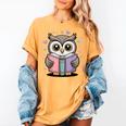 Cute Reading Owl Book Lover Teacher Librarian Bookworm Women's Comfort Colors T-Shirt Mustard Cute Reading Owl Book Lover Teacher Librarian Bookworm Women's Comfort Colors T-Shirt Mustard