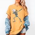 Dabbing Skeleton Nurse Halloween Graduation Women's Comfort Colors T-Shirt Mustard