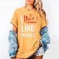 I Don't Like People Introvert Small Women's Comfort Colors T-Shirt Mustard