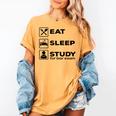 Eat Sleep Study For Bar Exam Lawyer Graduation Women's Comfort Colors T-Shirt Mustard