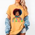 Education Is Freedom History Girl Women Book Lover Women's Comfort Colors T-Shirt Mustard