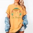 Ew People Retro Cat Lover Social Introvert Women's Comfort Colors T-Shirt Mustard