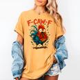 F-Caw-F Rooster F Awk F Chicken Coffee Romance Books Lover Women's Comfort Colors T-Shirt Mustard