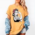 Female Librarian Rosie Riveter Book Guardian Woman Women's Comfort Colors T-Shirt Mustard