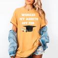 Finance Accounting Graduation Shirt Worked My Assets Off Women's Comfort Colors T-Shirt Mustard