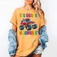 First Grade Graduation Monster Truck 1st Grade Graduate Women's Comfort Colors T-Shirt Mustard