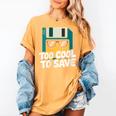 Floppy Disk Retro Tech Nostalgia Old School Computing Humor Women's Comfort Colors T-Shirt Mustard
