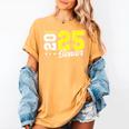 Football Senior Night Football Senior 2025 Graduation 55 Women's Comfort Colors T-Shirt Mustard