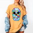 Frutiger Aero Aesthetic Tech Skull Computer Fishes Raglan Baseball Tee Women's Comfort Colors T-Shirt Mustard