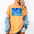 Frutiger Aero Beach Y2k Aesthetic Palm Tree Sand Ocean Premium Women's Comfort Colors T-Shirt Mustard Frutiger Aero Beach Y2k Aesthetic Palm Tree Sand Ocean Premium Women's Comfort Colors T-Shirt Mustard
