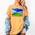 Frutiger Aero Meadow Aesthetic Y2k 2000s Ironic Nostalgic Women's Comfort Colors T-Shirt Mustard