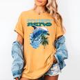 Frutiger Aero Splashy Dolphin Y2k Aesthetic Graphic Women's Comfort Colors T-Shirt Mustard