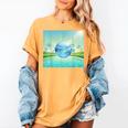 Frutiger Aero Y2k Aesthetic Palm Trees Cyber Beach World Women's Comfort Colors T-Shirt Mustard Frutiger Aero Y2k Aesthetic Palm Trees Cyber Beach World Women's Comfort Colors T-Shirt Mustard