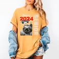 Fun Trendy UFO Sloth Graduation Class Of 2024 Senior Women's Comfort Colors T-Shirt Mustard