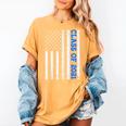 Funny Class Of 2021 American Flag Senior Graduation Women's Comfort Colors T-Shirt Mustard