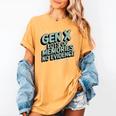 Gen X Lots Of Memories No Evidence Nostalgia Throwback Quote Women's Comfort Colors T-Shirt Mustard