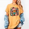 Gingerbread Reading Book Lovers Christmas Bookworm Librarian Premium Women's Comfort Colors T-Shirt Mustard
