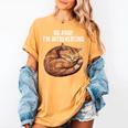 Go Away I'm Introverting Cat Introvert Men Women Girls Kids Women's Comfort Colors T-Shirt Mustard