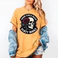Good Girls Read Dirty Books Smut Reader Dark Romance Skull Women's Comfort Colors T-Shirt Mustard