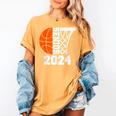 Graduate Senior Class Of 2024 Basketball Player Graduation Women's Comfort Colors T-Shirt Mustard