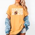 Graduate Senior Class Of 2026 Graduation American Football Women's Comfort Colors T-Shirt Mustard