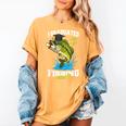 I Graduated Can I Go Fishing Now 2025 Graduation Fisher Women's Comfort Colors T-Shirt Mustard