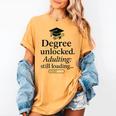 Graduation 2025 Degree Unlocked Adulting Still Loading Women's Comfort Colors T-Shirt Mustard
