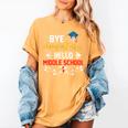 Graduation Bye Elementary Hello Middle School Graduate Women's Comfort Colors T-Shirt Mustard