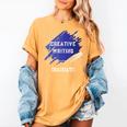 Graduation Graduated Creative Writing Degree University Women's Comfort Colors T-Shirt Mustard