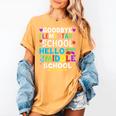 Graduation Shirt For 5th Grader Goodbye Hello Middle School Women's Comfort Colors T-Shirt Mustard
