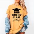 Graduation T Shirt Kiss My Class 2018 Goodbye Women's Comfort Colors T-Shirt Mustard