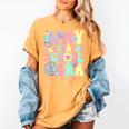 Groovy In My Last Day Of School Era Second Grade Graduation Women's Comfort Colors T-Shirt Mustard