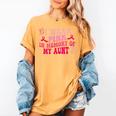 Groovy I Wear Pink In Memory Of My Aunt Breast Cancer Back Women's Comfort Colors T-Shirt Mustard Groovy I Wear Pink In Memory Of My Aunt Breast Cancer Back Women's Comfort Colors T-Shirt Mustard