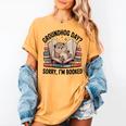 Groundhog Day Librarian Book Lover Reader Library Women's Comfort Colors T-Shirt Mustard