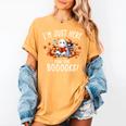 Halloween Book Lover Ghost Witch Books & Pumpkins Women's Comfort Colors T-Shirt Mustard Halloween Book Lover Ghost Witch Books & Pumpkins Women's Comfort Colors T-Shirt Mustard