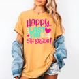 Happy Last Day Of Fifth 5th Grade Teacher Student Graduation Women's Comfort Colors T-Shirt Mustard
