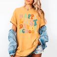 Happy Last Day Of School Groovy Teacher Student Graduation Women's Comfort Colors T-Shirt Mustard