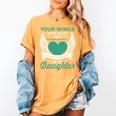My Heart Was Not In Loving Memory Missing Daughter In Heaven Women's Comfort Colors T-Shirt Mustard