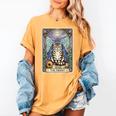 The Hermit Cat Tarot Card Introvert By Georgi Women's Comfort Colors T-Shirt Mustard